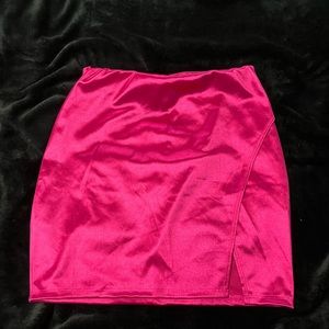 pink satin windsor skirt